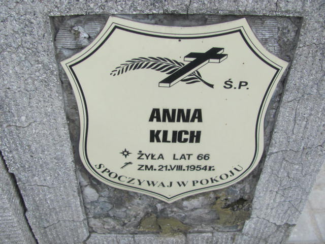 Anna Klich 1887 Racławice - Grobonet - Wyszukiwarka osób pochowanych