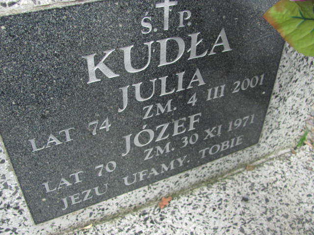 Józef Kudła 1901 Racławice - Grobonet - Wyszukiwarka osób pochowanych