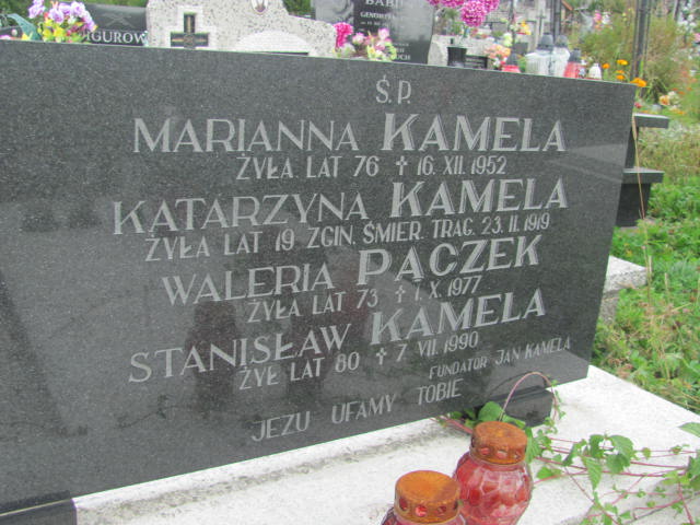 Marianna Kamela 1873 Racławice - Grobonet - Wyszukiwarka osób pochowanych