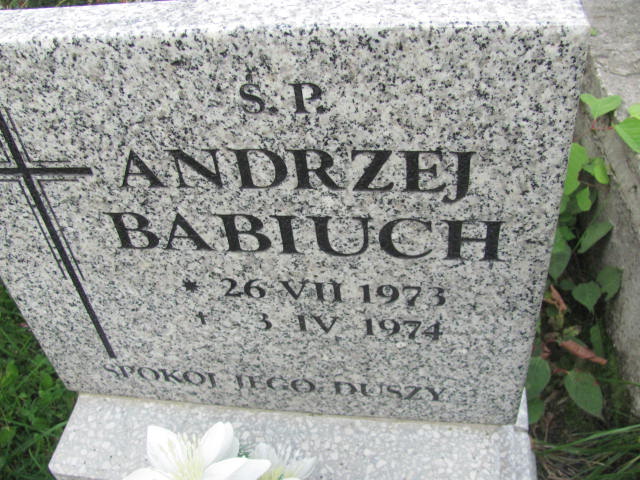 Andrzej Babiuch 1973 Racławice - Grobonet - Wyszukiwarka osób pochowanych