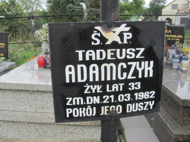 Tadeusz Adamczyk 1930 Racławice - Grobonet - Wyszukiwarka osób pochowanych