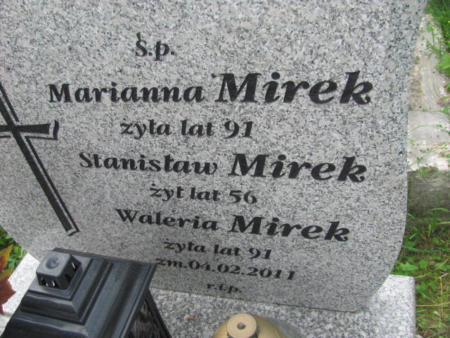 Waleria Mirek 1920 Racławice - Grobonet - Wyszukiwarka osób pochowanych