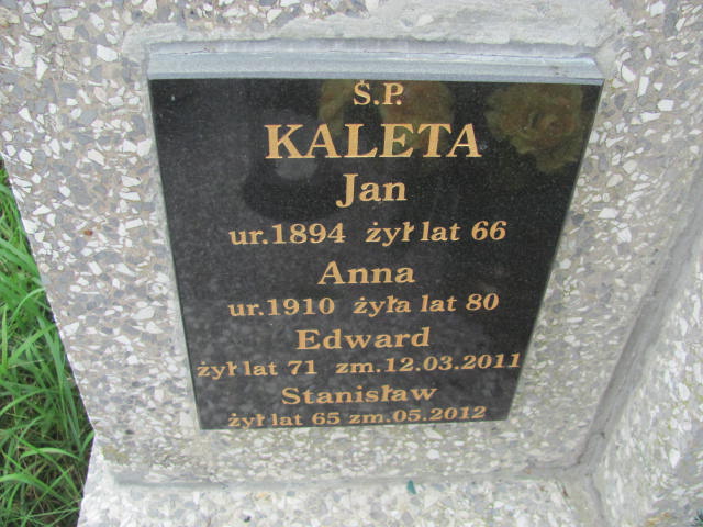 Jan Kaleta 1894 Racławice - Grobonet - Wyszukiwarka osób pochowanych