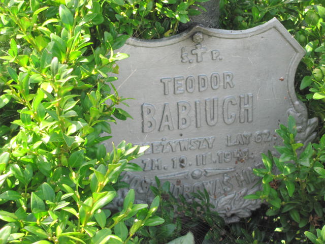 Teodor Babiuch Racławice - Grobonet - Wyszukiwarka osób pochowanych