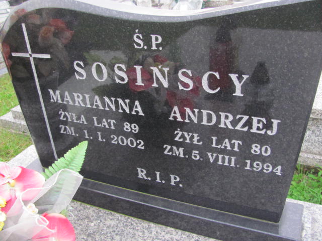 Andrzej Sosiński 1915 Racławice - Grobonet - Wyszukiwarka osób pochowanych